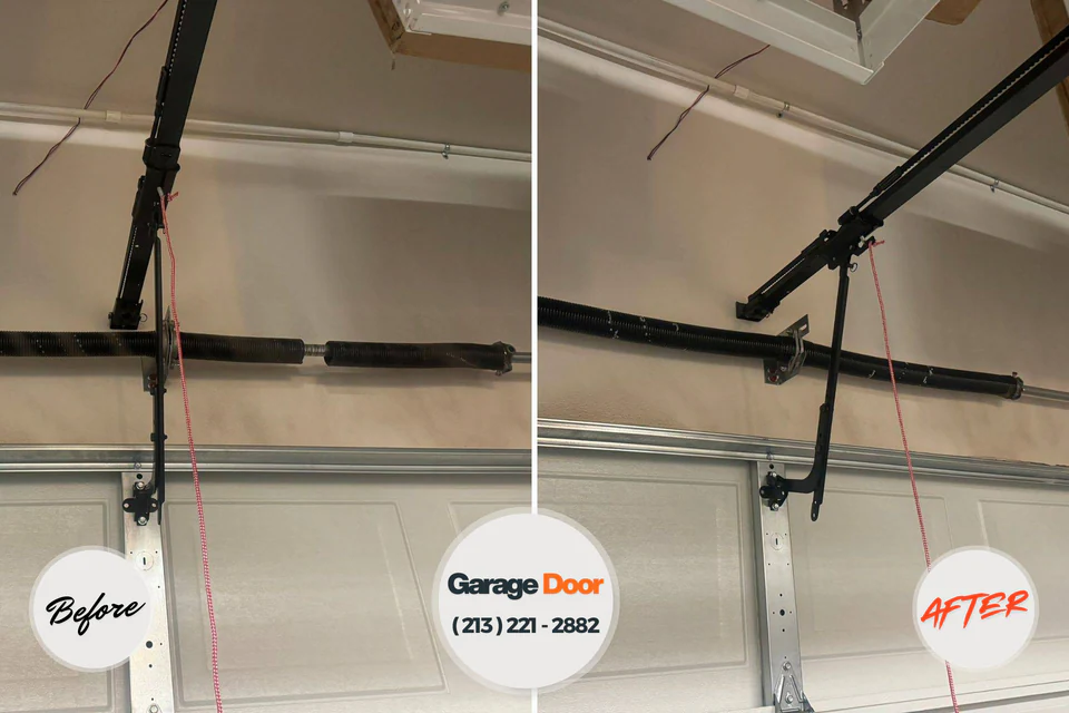 Before and after: garage door repair Odenville, AL